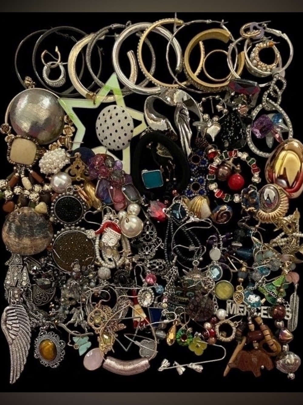100pcs Mixed Women’s assorted Single Earrings lot